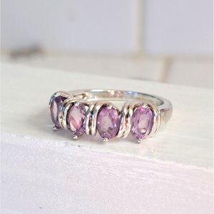 3 Carat Brazilian Amethyst 4 Stone Ring